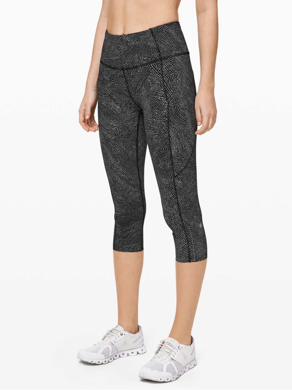 ⚡️ Lululemon Fast and Free Crop II 19" Nulux Free Spirit Ice Leggings Size 6